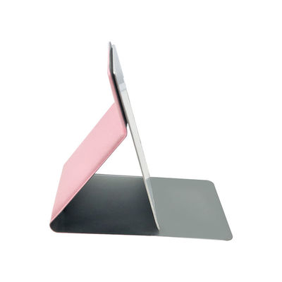 Круглое серебряное светодиодное зеркало с блестящей PU кожей