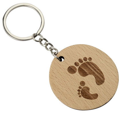 Улучшите свой ключевой с гравированным деревянным ключевым кольцом экологически чистым и естественным
