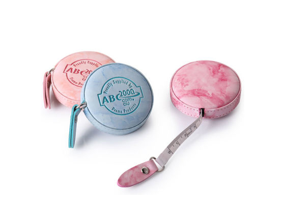 Мраморная текстура 15mm небольшая Retractable тела рулетка логотипа Debossing