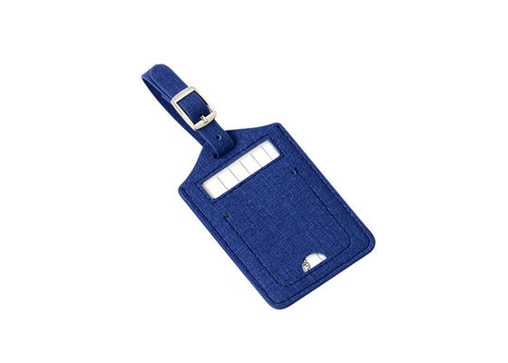 Подарок Pu перемещения бирки багажа ткани прямоугольника цвета Pantone кожаный рекламируя