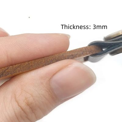 Подгонянная цепь 14g косоугольника деревянная ключевая персонализировала выгравированный грецкий орех Watel