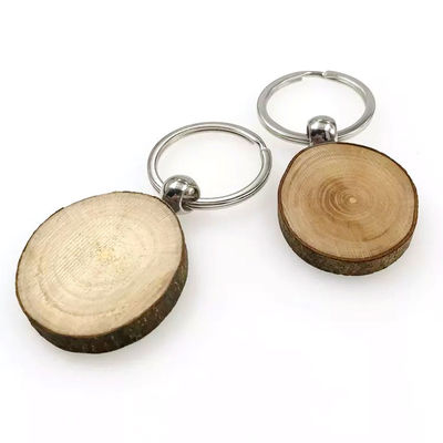 Handcrafted простая цепь круглой древесины ключевая гравируя естественное Eco дружелюбное и деревенское