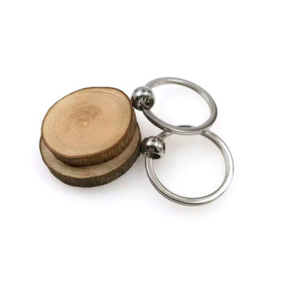 Handcrafted простая цепь круглой древесины ключевая гравируя естественное Eco дружелюбное и деревенское