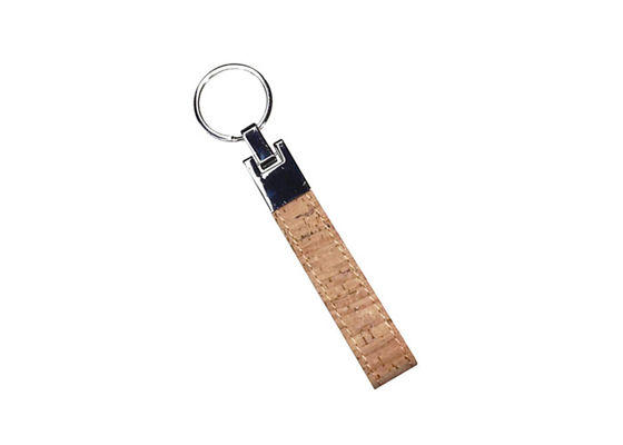 Подарок рекламы сувенира кольца для ключей 12mm оптовый кожаный Keychains равнины пробочки кожаный