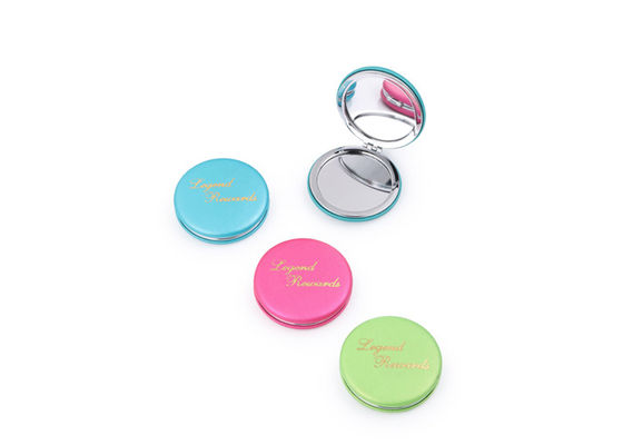 Зеркала сумки компакта PU зеркала кармана Macaron выдвиженческие косметические