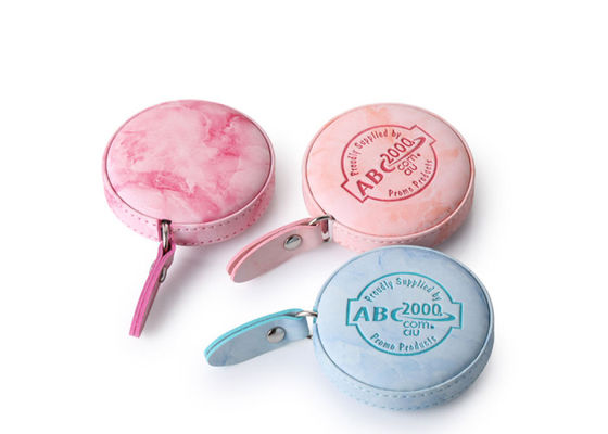 Мраморная текстура 15mm небольшая Retractable тела рулетка логотипа Debossing