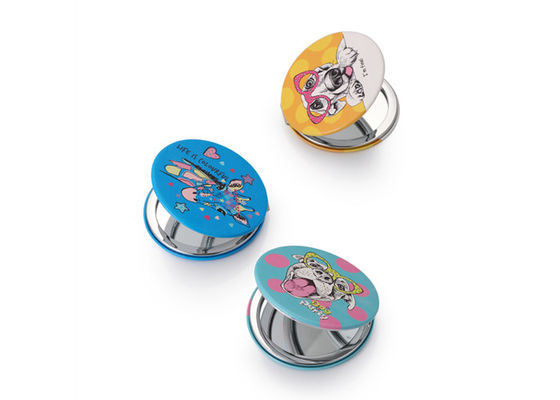 Портативная машинка картины круглого компактного косметического ABS зеркала кармана милая