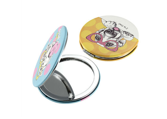 Портативная машинка картины круглого компактного косметического ABS зеркала кармана милая