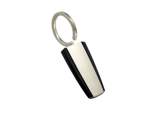 Держателя металла ABS трапецоида гальванизировать Keychains пластикового ключевого серебряный