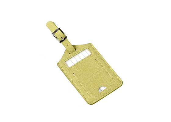 Подарок Pu перемещения бирки багажа ткани прямоугольника цвета Pantone кожаный рекламируя