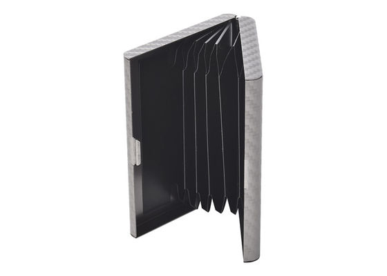 Подарок сувенира прямоугольника держателя бумажника кредитной карточки металла волокна углерода кожаный