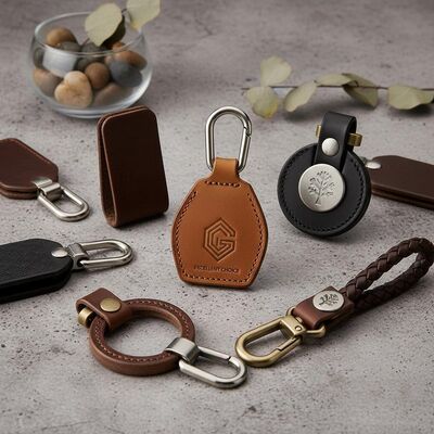 Хорошая цена Прочные кожаные брелоки для ключей Отличный выбор для корпоративных подарков, сувениров и нанесения логотипа онлайн