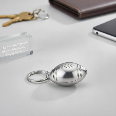 Хорошая цена Сплит-ринг Милый металлический ключик Форма футбола 15 граммов Легкий прочный стильный аксессуар Подходит для повседневной носки онлайн